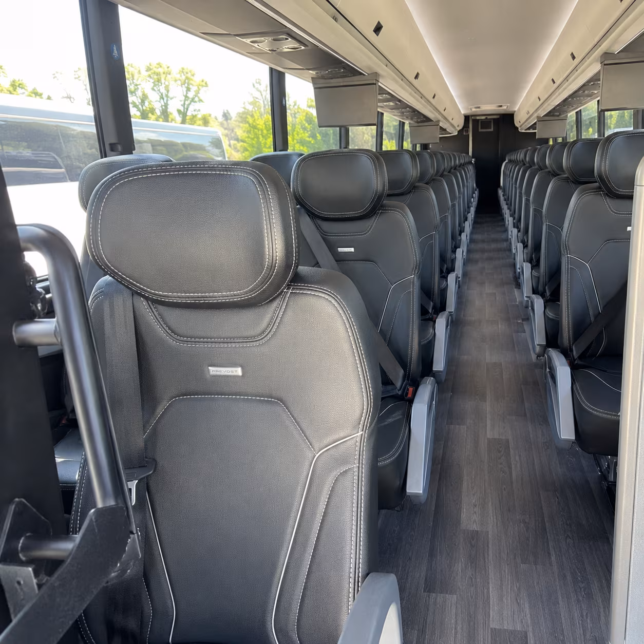 jonesboro 56 passenger charter bus inside